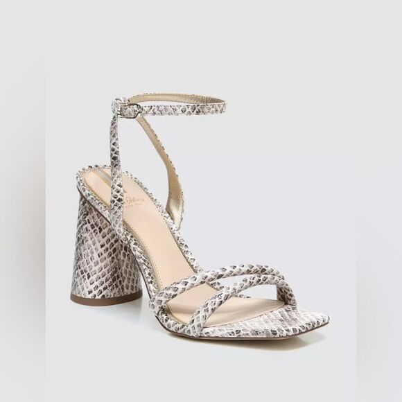 Sam Edelman Kia Snake Print Block Heel Sandals size 8 - Picture 1 of 14